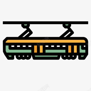 火车公共交通17线颜色图标图标