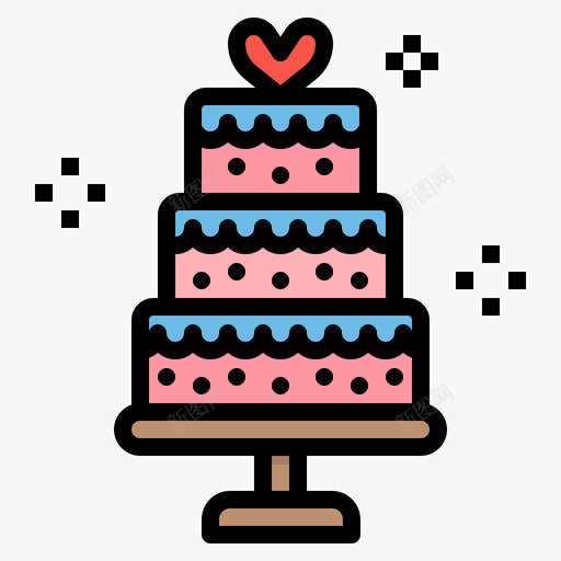 生日蛋糕庆祝活动40线性颜色图标svg_新图网 https://ixintu.com 庆祝活动 生日蛋糕 线性 颜色