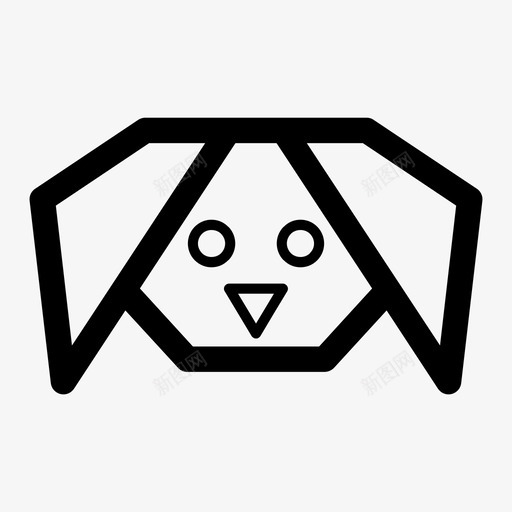 折纸狗折纸动物纸工艺图标svg_新图网 https://ixintu.com 动物 工艺 折纸