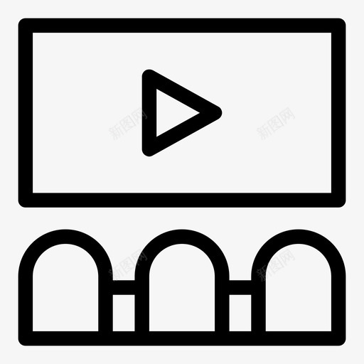 房间观众电影院图标svg_新图网 https://ixintu.com 娱乐 房间 放映 电影 电影院 观众 观影