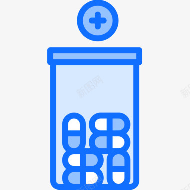 片剂药物44蓝色图标图标
