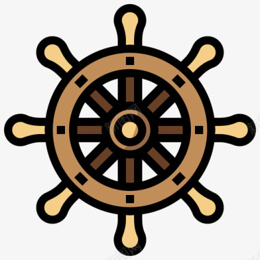 舵水手38线型颜色图标图标