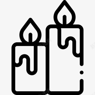蜡烛治疗50线性图标图标