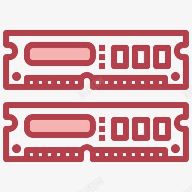内存计算机组件9红色图标图标