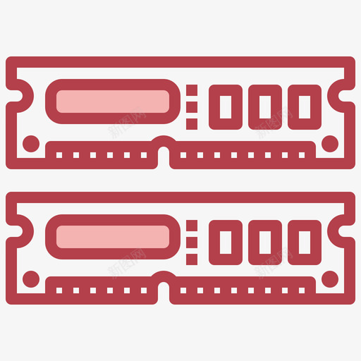 内存计算机组件9红色图标svg_新图网 https://ixintu.com 内存 红色 组件 计算机