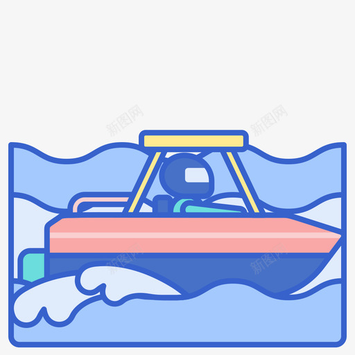 线性喷气式2艘彩色水上运动艇图标svg_新图网 https://ixintu.com 2艘 喷气式 彩色 水上运动 线性