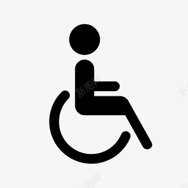 男厕残障人士浴室残疾人图标图标