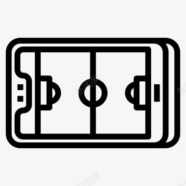 足球智能手机技术4线性图标图标