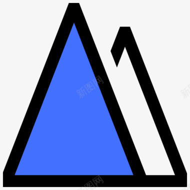 山旅行274蓝色图标图标