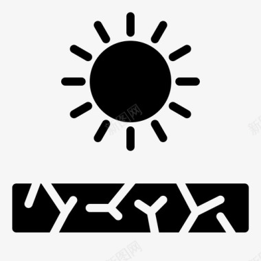干旱甜点灾难图标图标