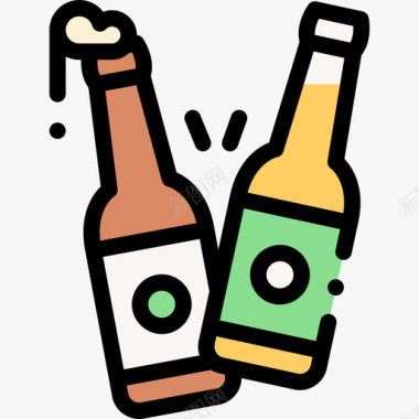 干杯啤酒49原色图标图标