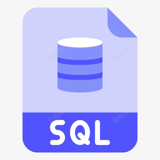 Sql文件扩展名4平面图标svg_新图网 https://ixintu.com Sql 平面 扩展名 文件