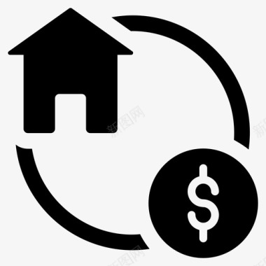 房屋租金房屋成本地产图标图标