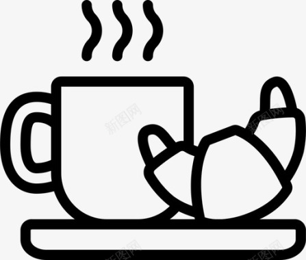 咖啡早餐42直系图标图标