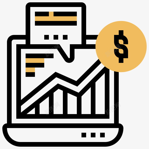 保证金股票投资5黄影图标svg_新图网 https://ixintu.com 保证金 股票投资 黄影