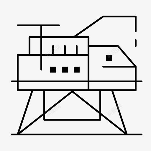 建筑工程实验室图标svg_新图网 https://ixintu.com 下一 下一个 东西 个大 太空 实验室 工程 平台 建筑 探索 细线