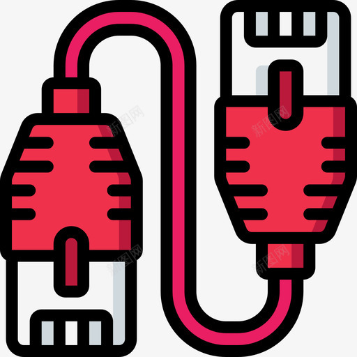 电缆计算机硬件29线颜色图标svg_新图网 https://ixintu.com 电缆 硬件 计算机 颜色