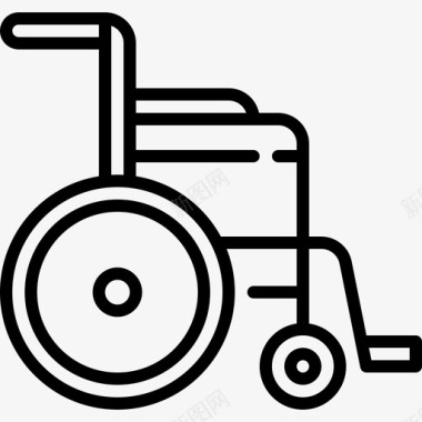 轮椅身体正7线性图标图标