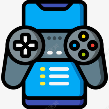 移动游戏移动设备管理6线性颜色图标图标