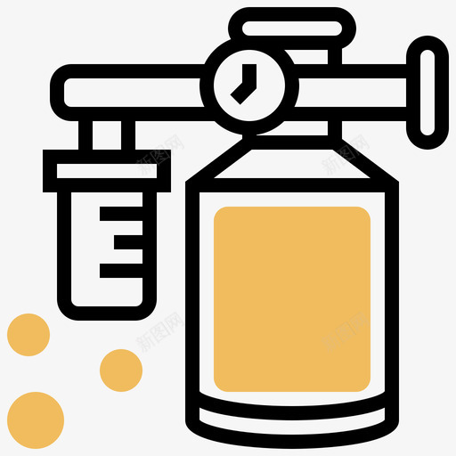 氧气罐81号医院黄色阴影图标svg_新图网 https://ixintu.com 81号 医院 气罐 氧气 阴影 黄色