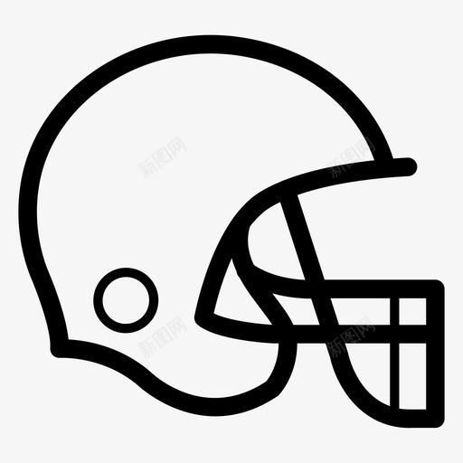 足球头盔游戏头图标svg_新图网 https://ixintu.com 头盔 安全 游戏 足球 运动