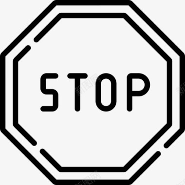 停车交通标志26直线图标图标