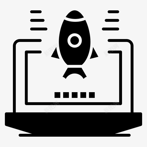 商务笔记本电脑火箭图标svg_新图网 https://ixintu.com 商务 新业务 火箭 电脑 笔记本