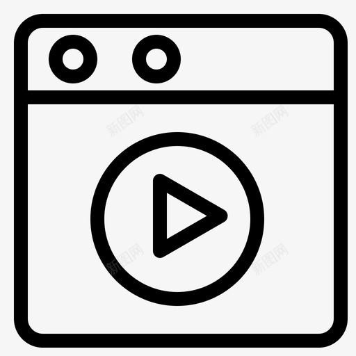 多媒体播放网络图标svg_新图网 https://ixintu.com 多媒体 播放 网络 视频制作