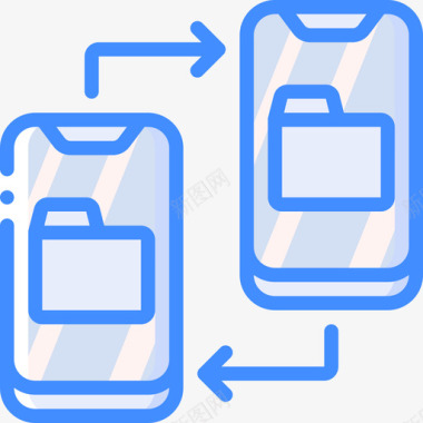 同步移动设备管理5蓝色图标图标