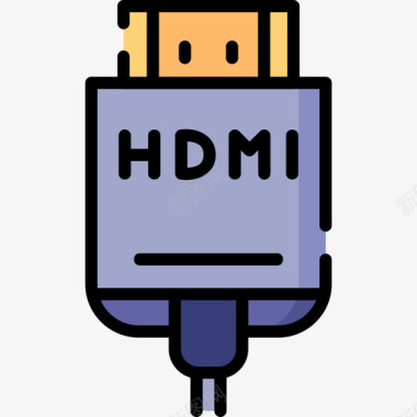 Hdmi25摄像机线性彩色图标图标