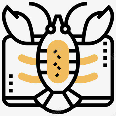 龙虾海鲜11黄影子图标图标