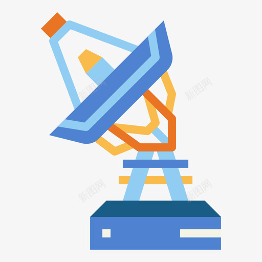 天线nasa2扁平图标svg_新图网 https://ixintu.com nasa 天线 扁平