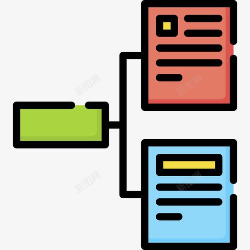 组织结构图用户体验33线性颜色图标svg_新图网 https://ixintu.com 体验 用户 线性 组织 组织结构 结构图 颜色