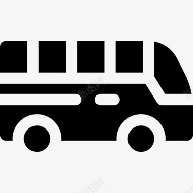 公共汽车车辆和运输13辆满载图标图标