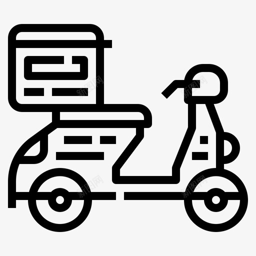 滑板车食品运送61直线型图标svg_新图网 https://ixintu.com 滑板车 直线 线型 运送 食品
