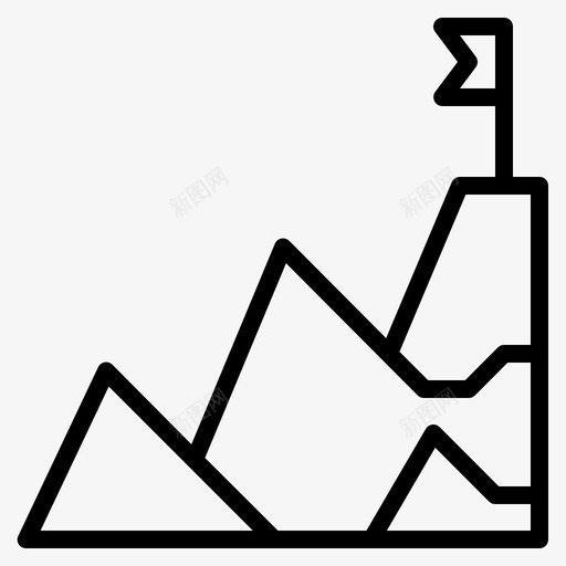 成功事业目标图标svg_新图网 https://ixintu.com 事业 山脉 成功 成长 提纲 目标 购物