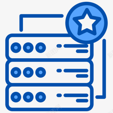 服务器网络托管85蓝色图标图标