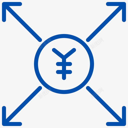 货币贸易10蓝色图标svg_新图网 https://ixintu.com 蓝色 货币 贸易