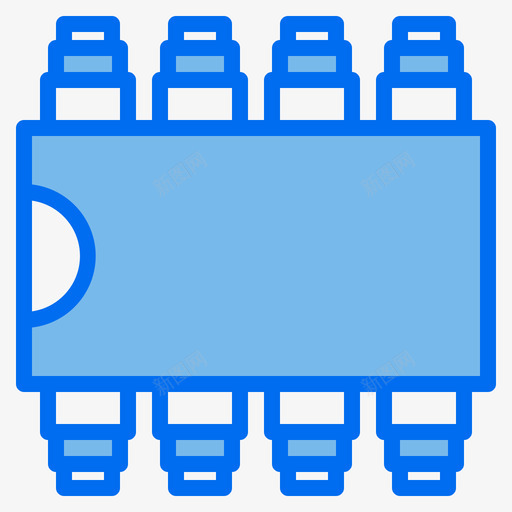 晶体管半导体蓝色图标svg_新图网 https://ixintu.com 半导体 晶体管 蓝色