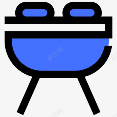 烧烤旅行274蓝色图标图标