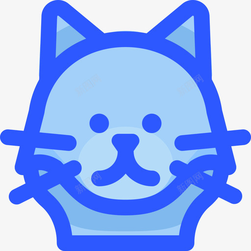 喜马拉雅猫猫品种1蓝色图标svg_新图网 https://ixintu.com 品种 喜马拉雅 蓝色