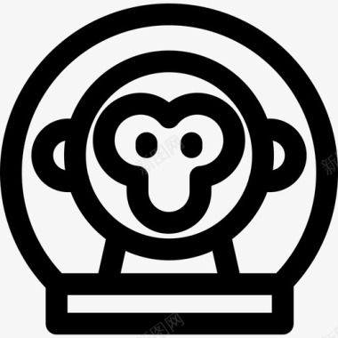 猴子215空间直线型图标图标
