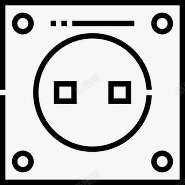 插座电工工具和元件11线性图标图标