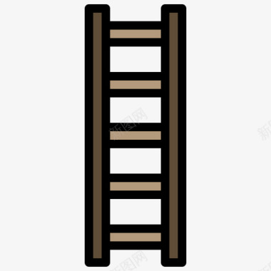 梯子结构174线性颜色图标图标