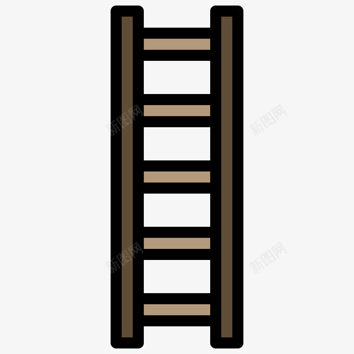梯子结构174线性颜色图标svg_新图网 https://ixintu.com 梯子 线性 结构 颜色
