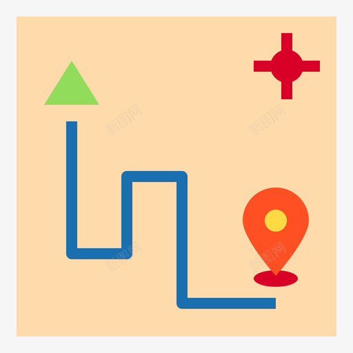 地图定位销7平面图标svg_新图网 https://ixintu.com 地图 定位 平面