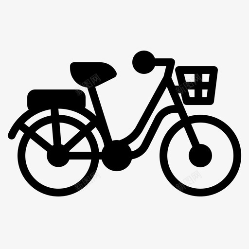 自行车公共交通13实心图标svg_新图网 https://ixintu.com 交通 公共 实心 自行车