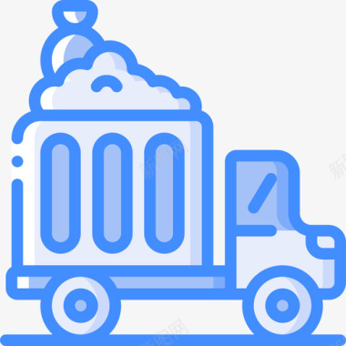 垃圾车垃圾6蓝色图标图标