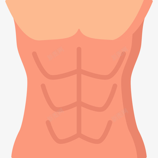 腹肌人体6扁平图标svg_新图网 https://ixintu.com 人体 扁平 腹肌