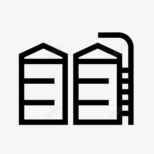 筒仓农场塔楼图标svg_新图网 https://ixintu.com 农场 塔楼 筒仓